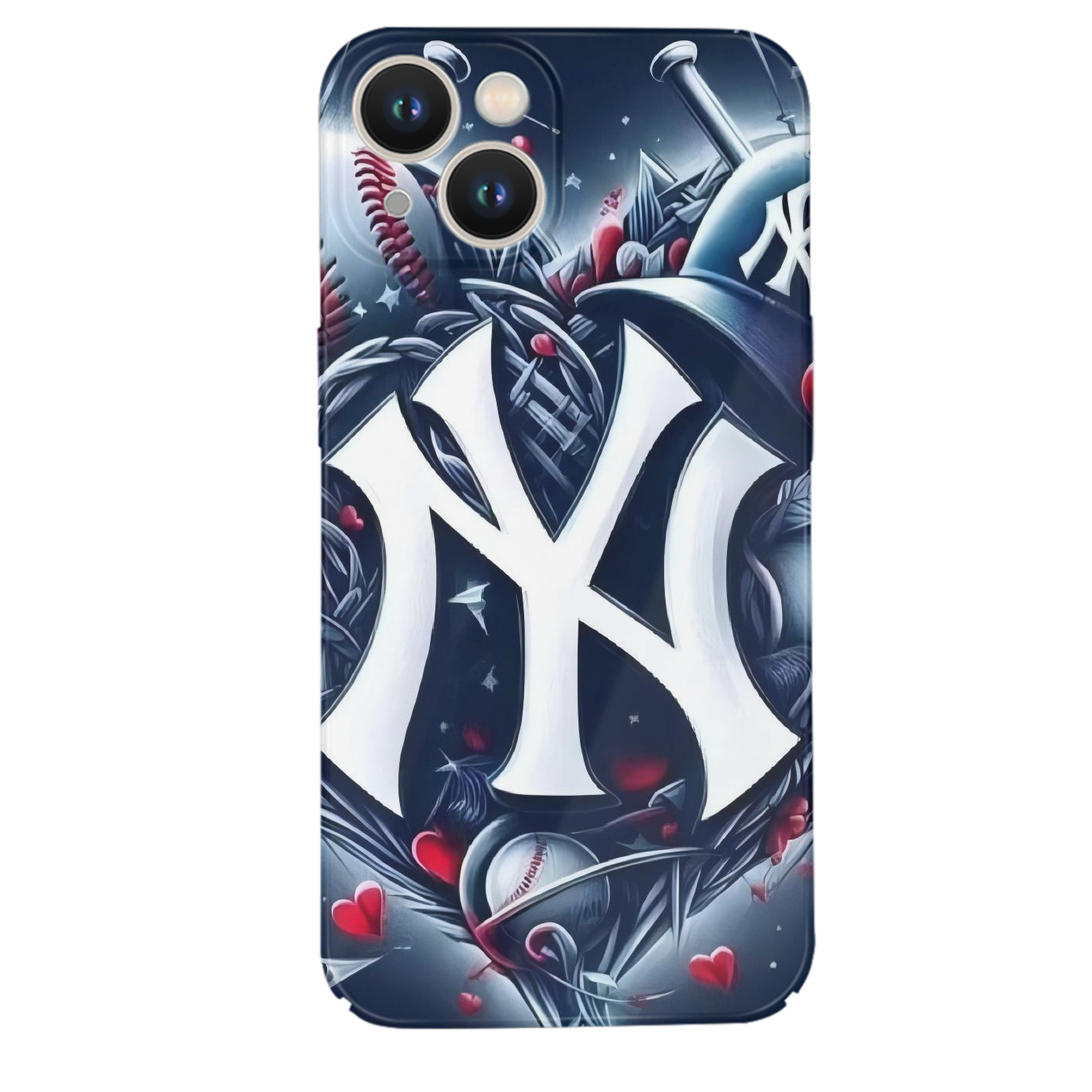 New York Yankees 251 IPhone 14 Series Full-Cover Hard Case – Shockproof With Raised Camera Protection – Precise Cutouts, Wireless Charging Compatible – Durable, Anti-Yellowing, Easy To Clean